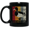 Special Duck The Ducks Make Me Happy Retro Black Mug