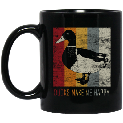 Special Duck The Ducks Make Me Happy Retro Black Mug