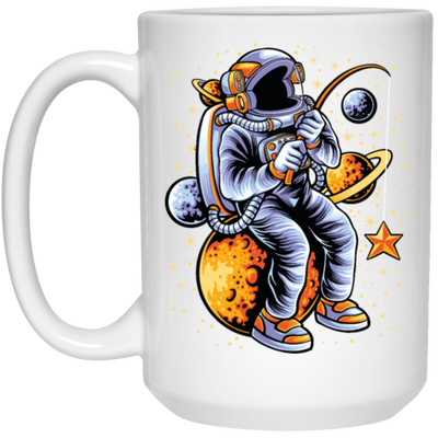 Astronaut Fishing A Star Astronaut Funny Birthday Gift White Mug