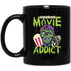 Horror Movie Gift, Zombie Film Gift, Horror Movie Addict, Halloween Gift Black Mug