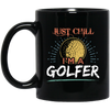 Retro Golfing, Vintage I am a Golfer Black Mug