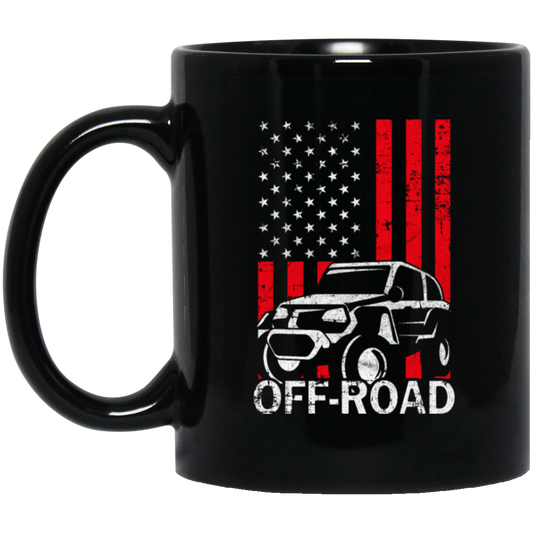 American Love Car, Love Off-road Gift, Car In American, Best Car Guy Gift Black Mug