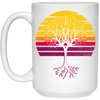 Retro Sun Tree, Earth Day, Arbor Day