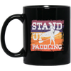 Birthday Gift Stand Up Paddling Surfboard Retro Black Mug