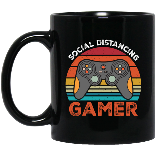 Retro Social Distancing Gamer - Funny Gamers Fun Gift