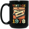 Vintage 1978, Birthday 1978 Retro, Classic Birthday Gift, Best Of 1978 Black Mug