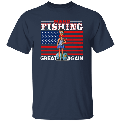 Make Fishing Great Again, American Flag, American Fisher Unisex T-Shirt