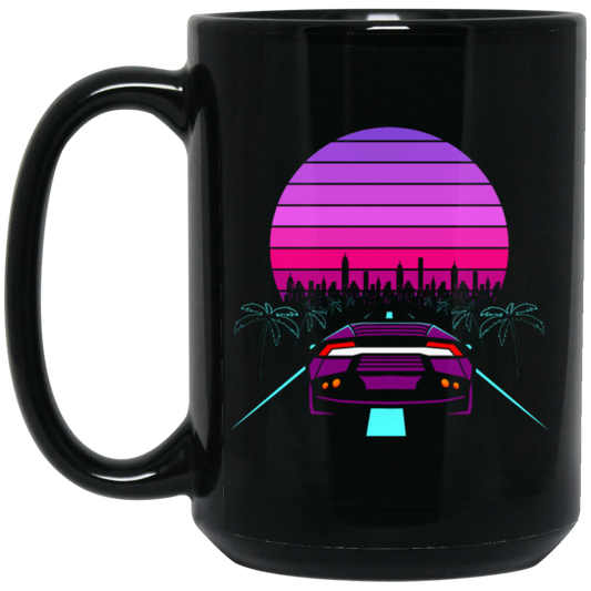 Auto 80s Gift Design Titled Retro Wave Sport Black Mug