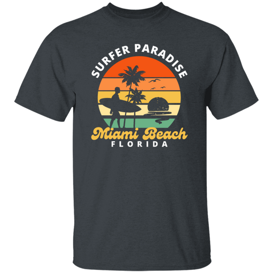 Miami Beach Lover, Surfer Paradise Retro Style, Miami Beach Florida Unisex T-Shirt