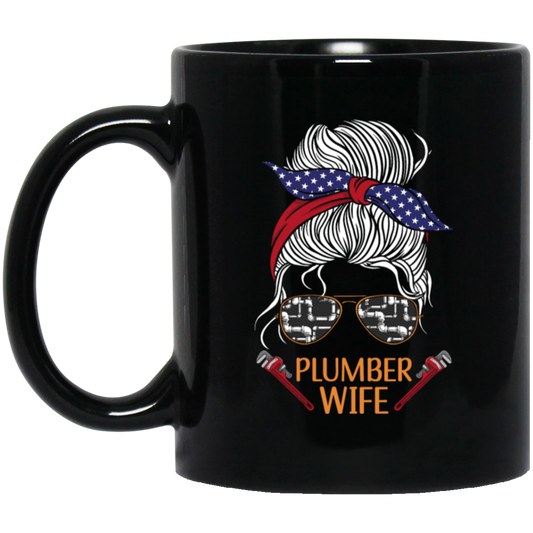 Messy Bun Lover American Girl Plumber Wife Sunglasses