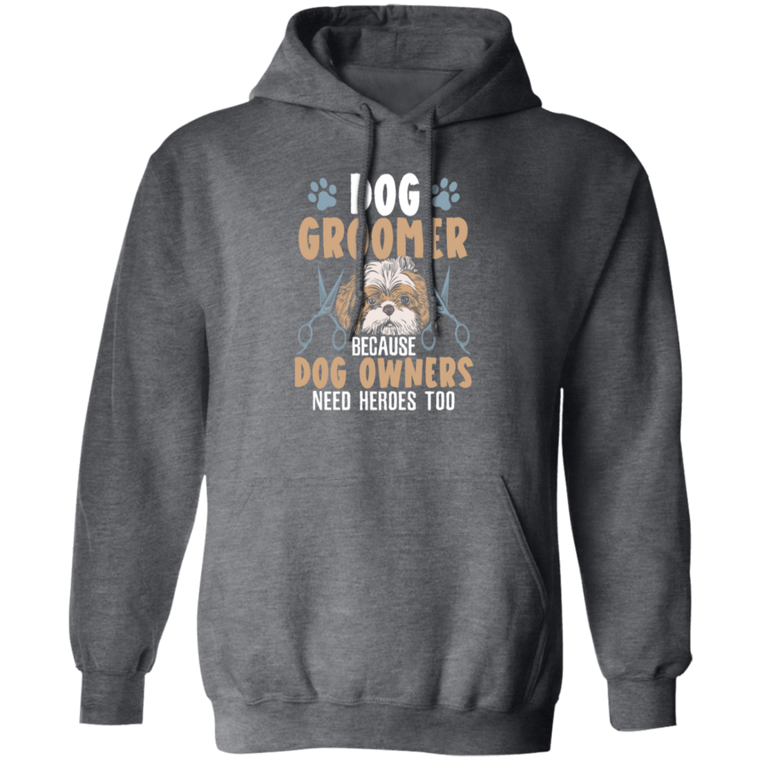 Love Dog Grommer, Because Dog Owners, Retro Viantage Love Dog Pullover Hoodie