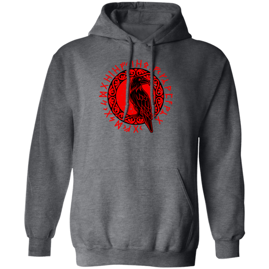 Odin Gift, Raven Vikings, Runes, Huginn Muninn Myth, Black Bird Pullover Hoodie