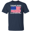 Trump 2024 Keeping America Great, Love Trump, Love America Flag Unisex T-Shirt