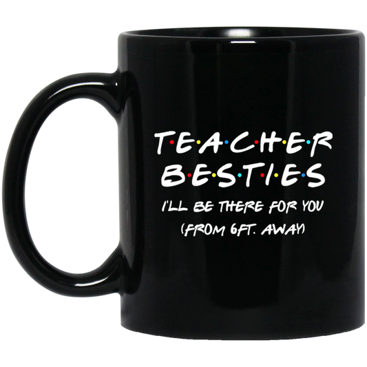 Teacher Besties Back To School Black Mug