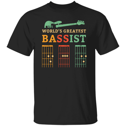 Retro Bassist Dad, Guitar Dad Gift, Love Music, Best Of Music Unisex T-Shirt