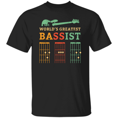 Retro Bassist Dad, Guitar Dad Gift, Love Music, Best Of Music Unisex T-Shirt