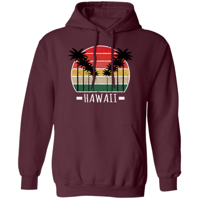 Retro Vintage Palm Trees Hawaii, Surfing