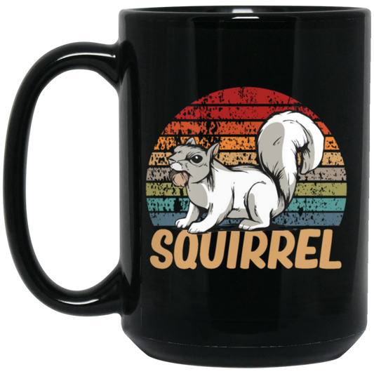 Vintage Squirrel Gift, Retro Squirrel, Best Of Squirrel Retro Style Black Mug