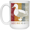 Special Duck The Ducks Make Me Happy Retro White Mug