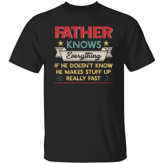 Show your Dad how much you know about him with this Vintage Father Know Everything Fathers Day Tshirt. The perfect Father's Day gift, this t-shirt features a fun, classic saying that any Dad will appreciate. Perfect for any Dad who likes to be in the know!Show your Dad how much you know about him with this Vintage Father Know Everything Fathers Day Tshirt. The perfect Father's Day gift, this t-shirt features a fun, classic saying that any Dad will appreciate. Perfect for any Dad who likes to be in the know!