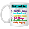 Perfect Day Is Play Video Games White Mug