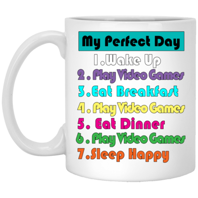 Perfect Day Is Play Video Games White Mug