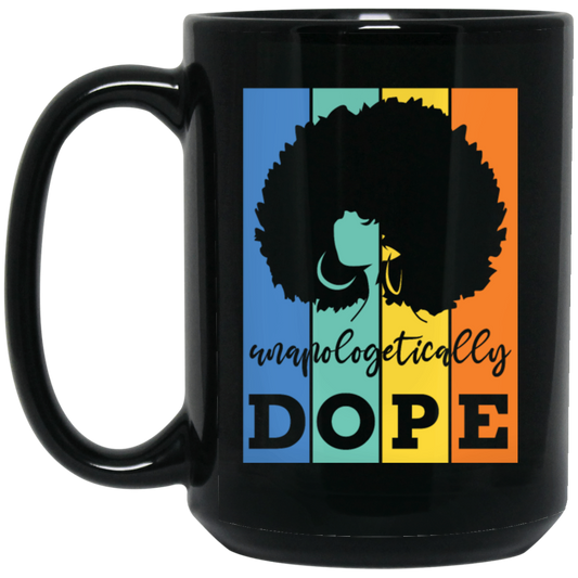 Black Hair Unapologetically Dope Retro Messy Bun Gift