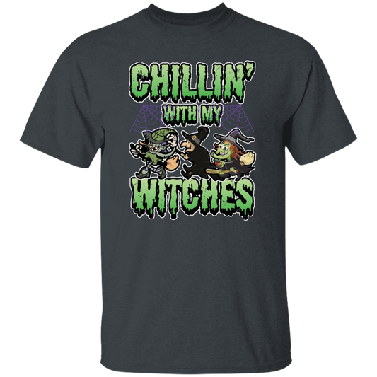 Funny Halloween, Chillin With My Witches Halloween Funny Unisex T-Shirt