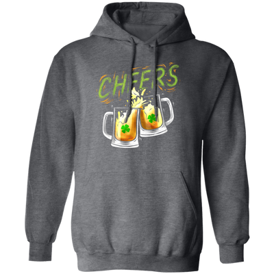 Patrick Party, Cheers With Beers And Shamrock, Love Beer And Shamrock Pullover Hoodie