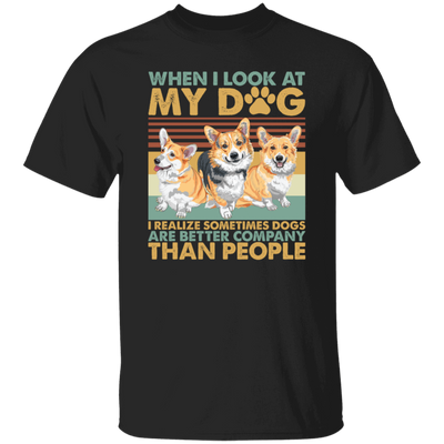 Retro Corgi Lovers I Realized Sometimes Dogs Unisex T-Shirt