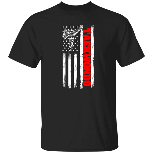 American Taekwondo, American Flag, Love Taekwondo In American, Best Sport In US Unisex T-Shirt