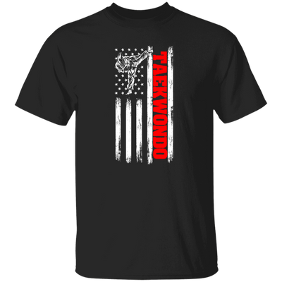 American Taekwondo, American Flag, Love Taekwondo In American, Best Sport In US Unisex T-Shirt