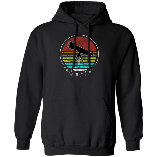 Retro Sonne Telescope Sky Astronomy Univers Pullover Hoodie