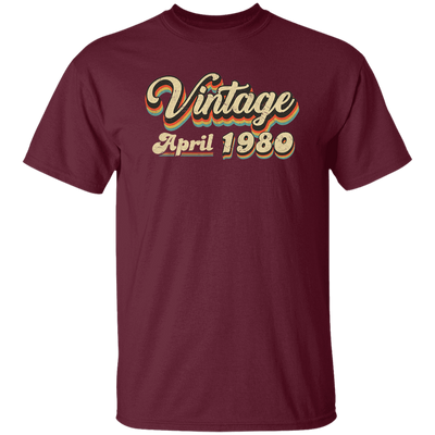 Birthday Gift Vintage April 1980 Unisex T-Shirt