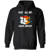 Math Lover Gfit, Eat Sleep Solve Repeat, Solve The Cubing, Retro Cube Lover Pullover Hoodie