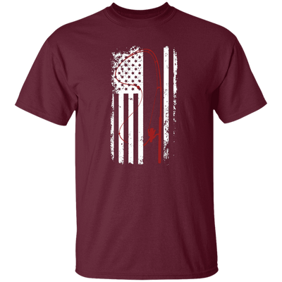 American Flag, Love To Fishing, Retro Fishing Lover, Fishing Lover Unisex T-Shirt