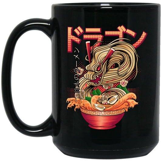 Ramen Lover, Dragon Noodle, Best Ramen, Japanese Noodle, Vintage Ramen Black Mug