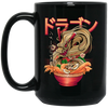 Ramen Lover, Dragon Noodle, Best Ramen, Japanese Noodle, Vintage Ramen Black Mug