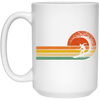 Retro Surfing Surf Beach Surfer Gift Vintage Wave White Mug