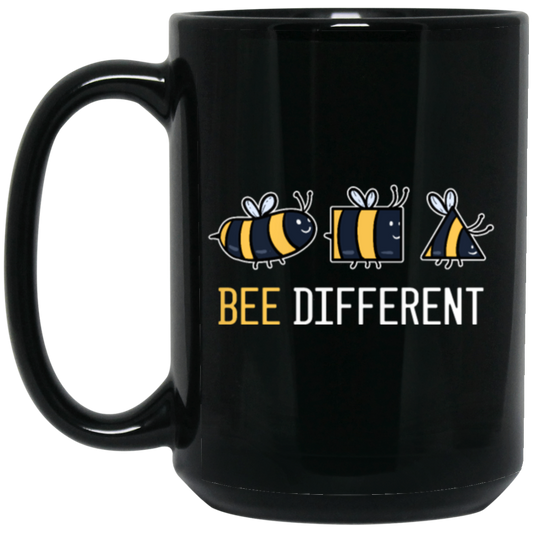 Funny Bee Different, Beekeeper Wasp Bee Beehive Awareness Black Mug