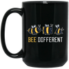 Funny Bee Different, Beekeeper Wasp Bee Beehive Awareness Black Mug