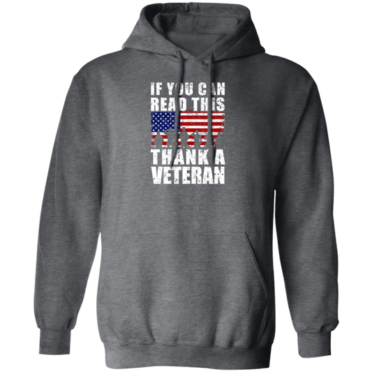 If You Can Read This, Thank A Veteran, Vegetable Lover Gift Pullover Hoodie