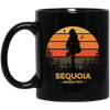 Sequoia Park Lover, National Gift, Retro Park Gift, Mountain Lover Gift, Sequoia Gift Black Mug