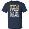 Awesome For 18 Years, 18th Birthday Gift Best Gift Idea For 18 Unisex T-Shirt