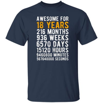 Awesome For 18 Years, 18th Birthday Gift Best Gift Idea For 18 Unisex T-Shirt