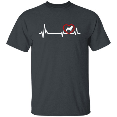 French Dog, Bull Dog Heartbeat, Dog In My Heart, Retro Heartbeat Unisex T-Shirt