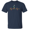 Retro Cool Heartbeat Volleyball Player Gift Unisex T-Shirt