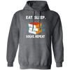 Math Lover Gfit, Eat Sleep Solve Repeat, Solve The Cubing, Retro Cube Lover Pullover Hoodie