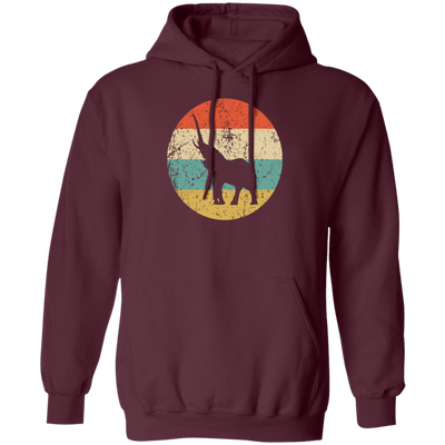 Animal Print Elephant Retro Style Animal Lover Funny Elephant Gift Birthday Pullover Hoodie