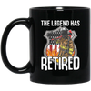 The Legend Has Retired Firefighter Retirement Gift Black Mug